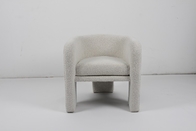Lambswool Lazy Sofa Cream White Boucle Chair Lamb Wool Lounge Accent Single