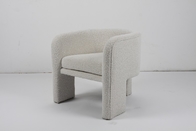 Lambswool Lazy Sofa Cream White Boucle Chair Lamb Wool Lounge Accent Single