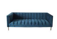 2018 New model blue couch fabric upholstery furniture for wedding rental Metal sofa