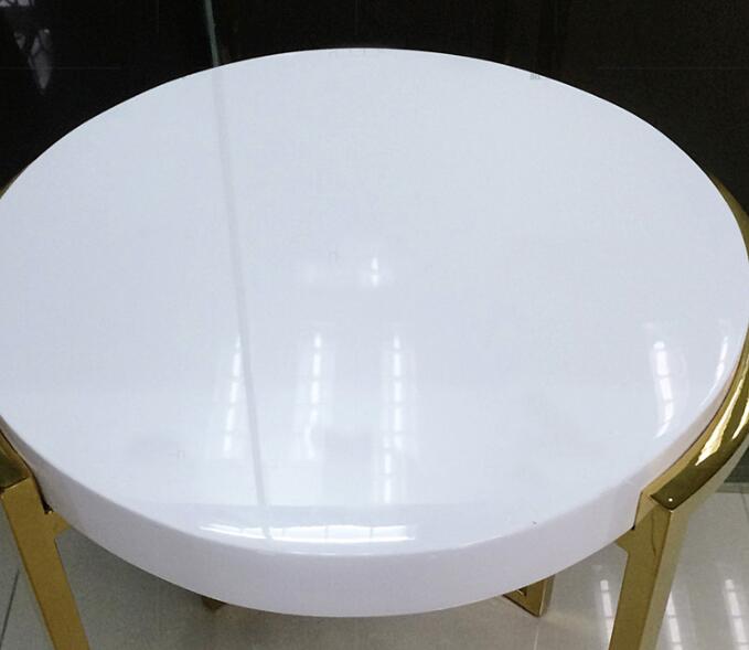 Décoration en verre en laiton/d'or salon de table basse pour la chambre à coucher d'hôtel 0