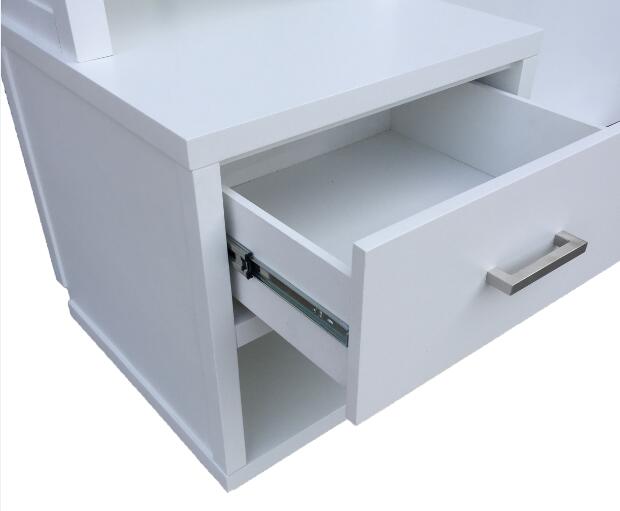 L'unité centrale finissent les tables de chevet grandes avec les tiroirs/étroit blanc Nightstand grand 0