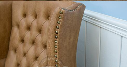 Le salon tapissé en cuir de loisirs couche le style antique 24" taille de bras 0
