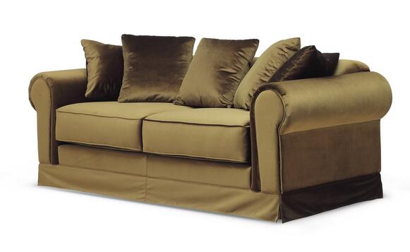 Sofa de toile 18" de Seater du tissu 3 de mode pour le lobby d'hôtel, bouleau/contreplaqué 3