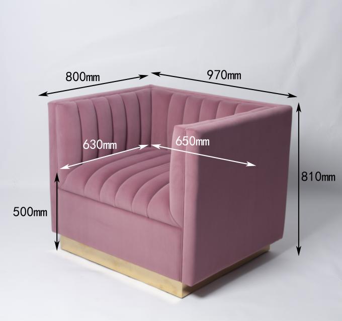 Divan tufté de velours simple moderne de salon 0