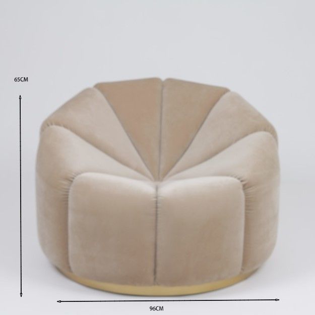 Loisirs simples Sofa With Metal Base de potiron de velours de meubles de salon 2