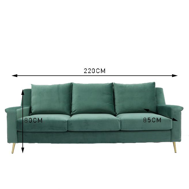 Salon Sofa With Metal Leg d'ODM de Forest Green 1