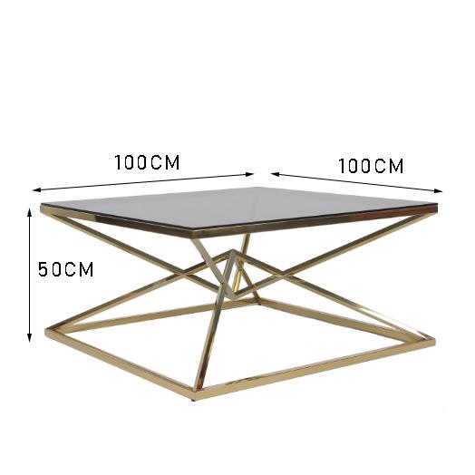 Table basse de recouvrement de cadre en métal des triangles 0.5cbm avec le verre propre 0
