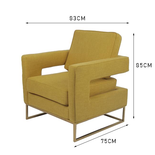 Chaises longues simples à la maison d'accent de 83x75x85cm 0