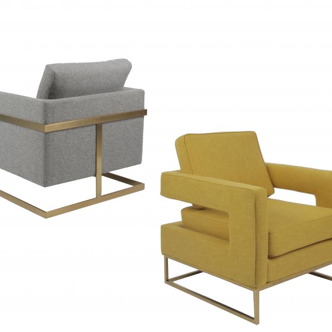 Chaises longues simples à la maison d'accent de 83x75x85cm 1
