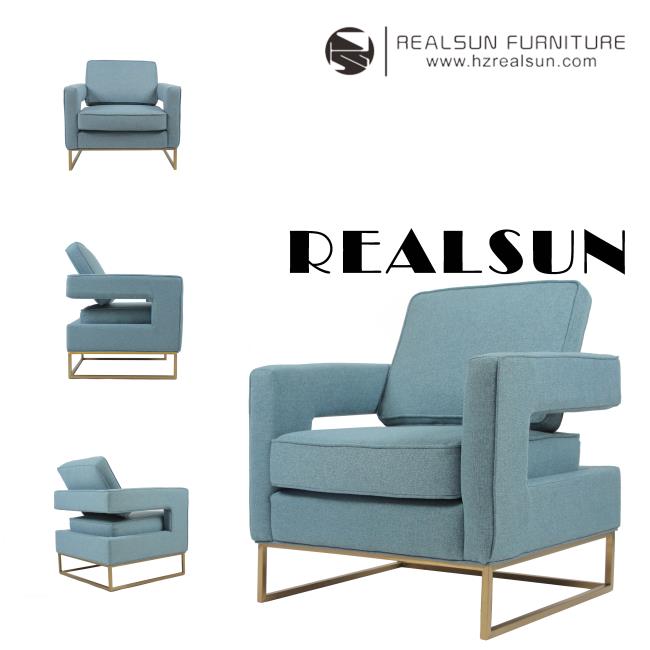 salon simple Sofa With Hallow Metal Base de 83*75*85cm 1