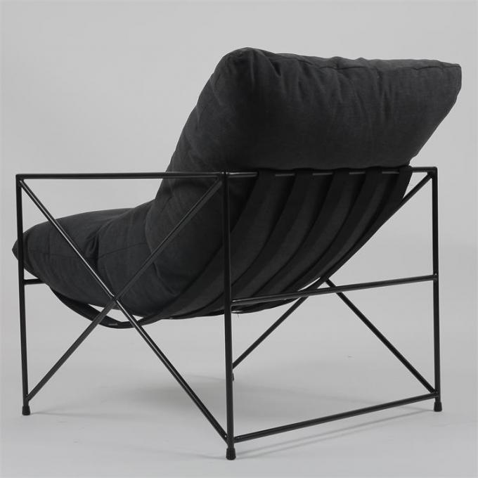 Tissu simple paresseux Sofa With Down Filling d'ODM de loisirs de fer travaillé 2
