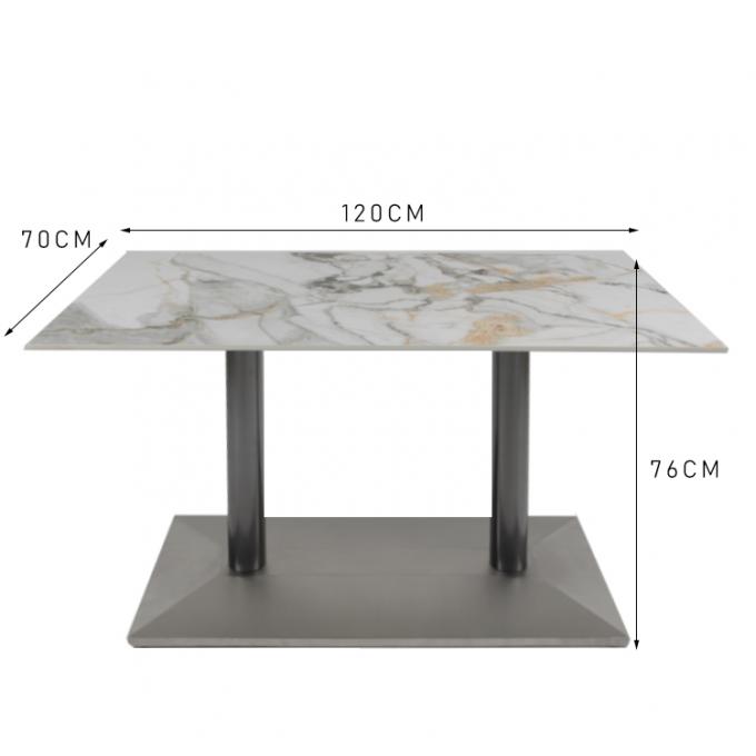Table de salle à manger de luxe de piédestal de marbre d'OEM de place 0