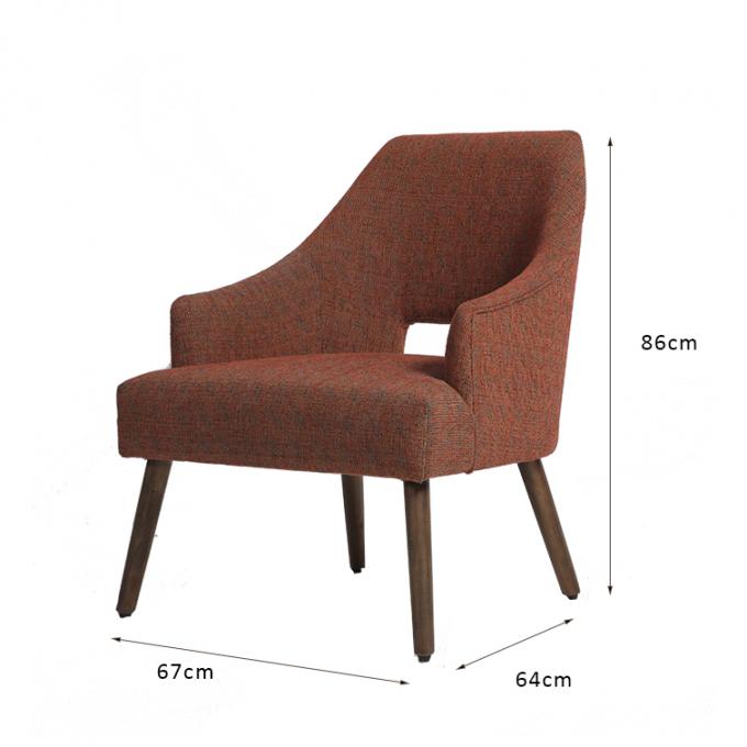 Chaises de salle à manger de meubles de tissu de H86cm avec la base en bois 0