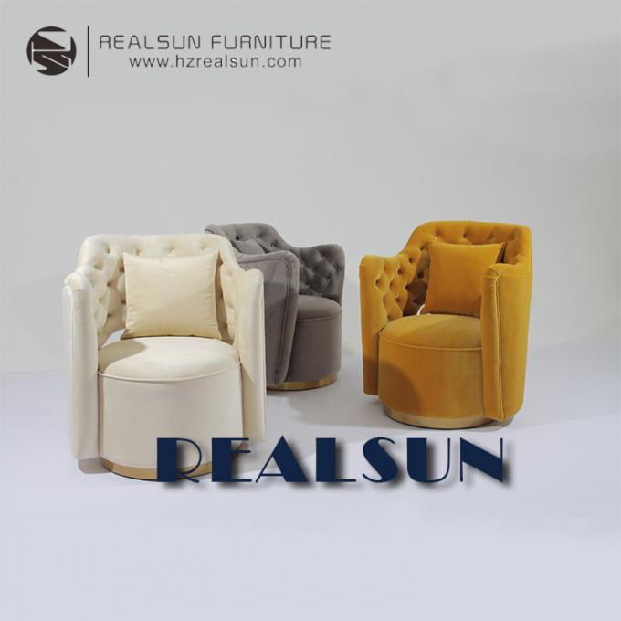 Fauteuil d'intérieur de salon de largeur des loisirs 72cm avec Grey Buttons 1