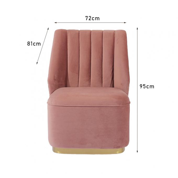 Le style nordique a orné la taille moderne du sofa 95cm de tissu de velours de rose 0