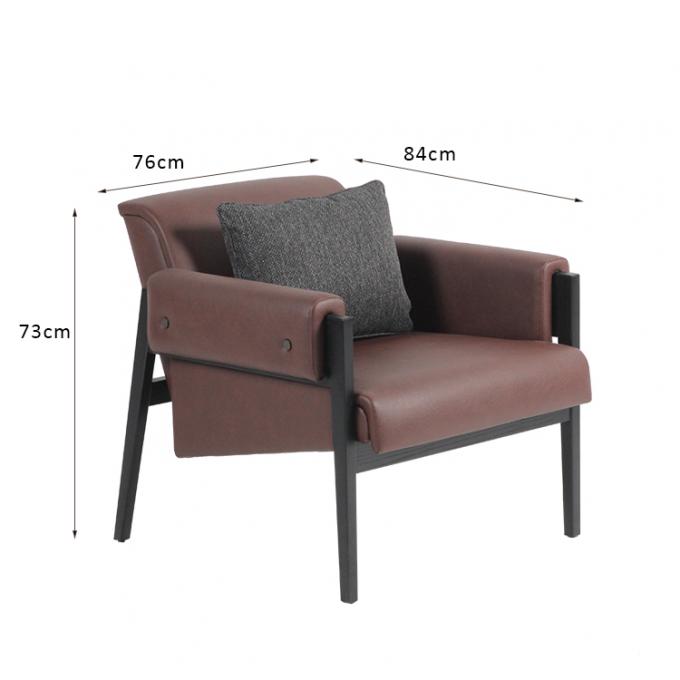 Les meubles d'hôtel ont placé la taille occasionnelle 73cm de chaise de cadre en cuir en métal d'unité centrale 0
