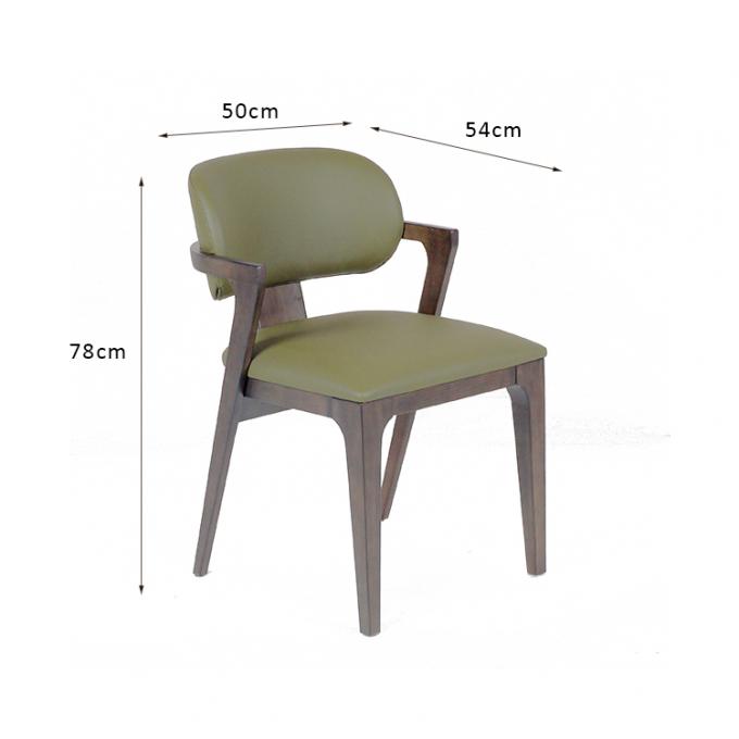 Cadre en bois en cuir synthétique moderne de PVC dinant les chaises H78cm 0