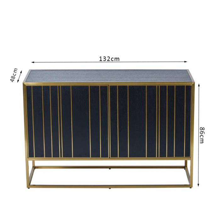 Cabinet moderne de barre de 2 portes d'acier inoxydable d'or de Cabinet de buffet pour l'hôtel à la maison 0