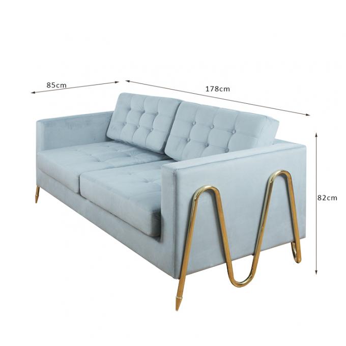 Salon contemporain Sofa Modern de tissu de velours de décoration de meubles 0