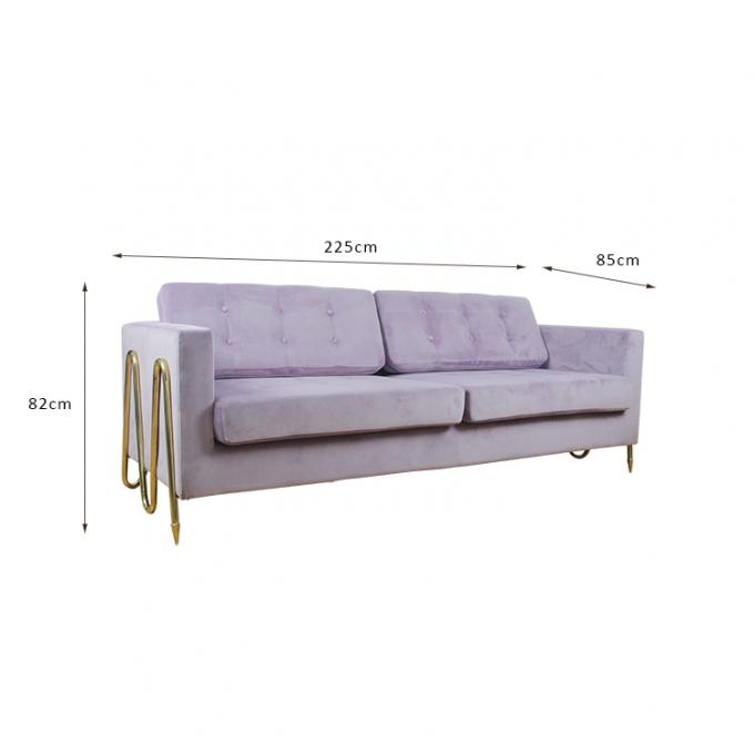 Petit salon Sofa Unified Decoration moderne de tissu de velours d'appartement 0
