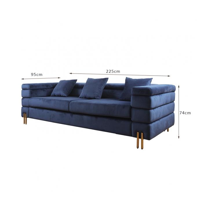 La coutume de tissu de velours a tapissé des sofas pour rencontrer de divers styles de décoration 0