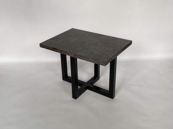 Moderne de luxe de chevet de pierre de table basse de base supérieure d'acier inoxydable 2