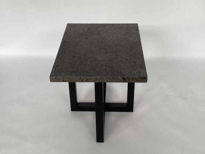 Moderne de luxe de chevet de pierre de table basse de base supérieure d'acier inoxydable 3