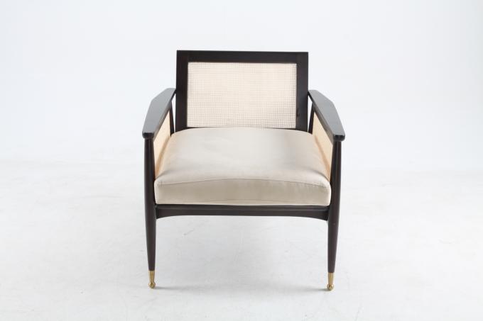 Les chaises tissées par rotin de toile en bois de tissu de salon ont adapté aux besoins du client 0