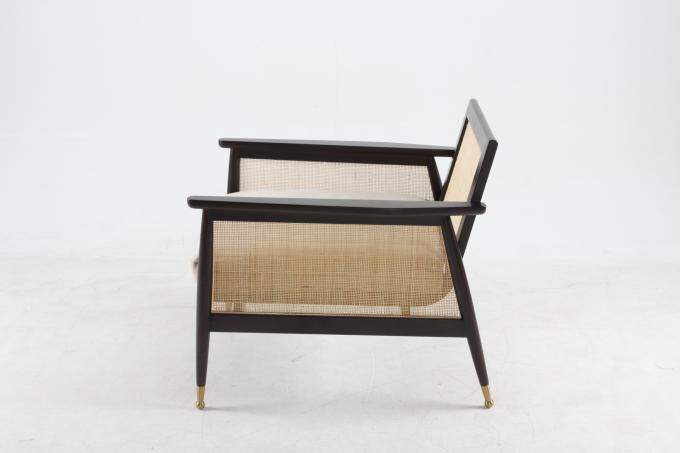 Les chaises tissées par rotin de toile en bois de tissu de salon ont adapté aux besoins du client 3