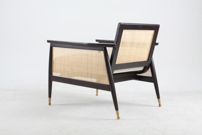 Les chaises tissées par rotin de toile en bois de tissu de salon ont adapté aux besoins du client 4