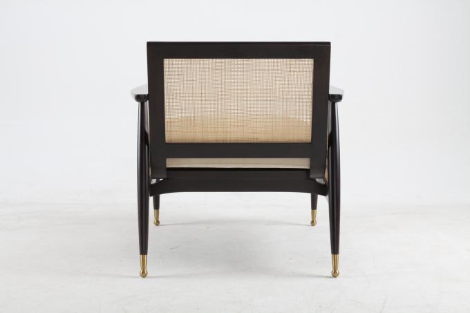 Les chaises tissées par rotin de toile en bois de tissu de salon ont adapté aux besoins du client 5