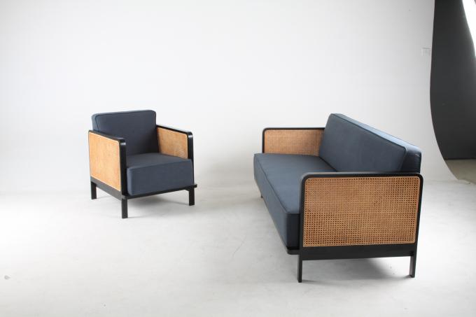 Meubles de luxe nordiques d'hôtel d'étoile des loisirs 4 de personnes de rotin de chaise de toile de pièce 6