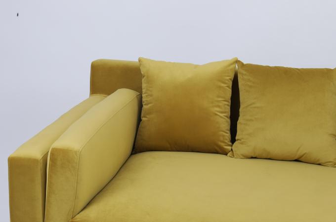 Sofa moderne adapté aux besoins du client de salon de tissu de velours avec le cadre en bois 2