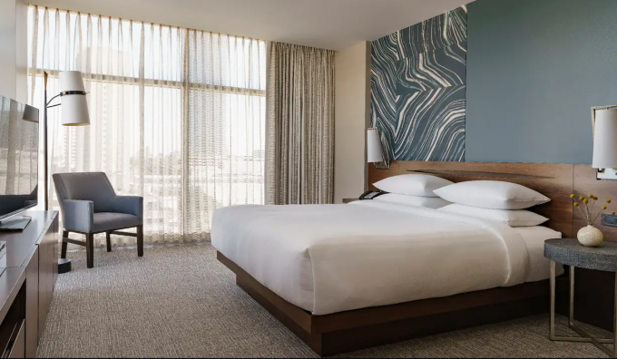 Mobilier en bois de chambre à coucher d'hôtel a utilisé des meubles d'hôtel de luxe à vendre 1