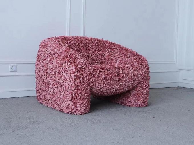 Chaise à la maison adaptée aux besoins du client de meubles d'hôtel avec le modèle de fleur en bois de cadre 1