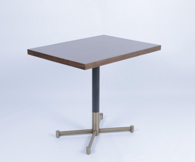 Table de couchage en bois avec une base en acier inoxydable 1