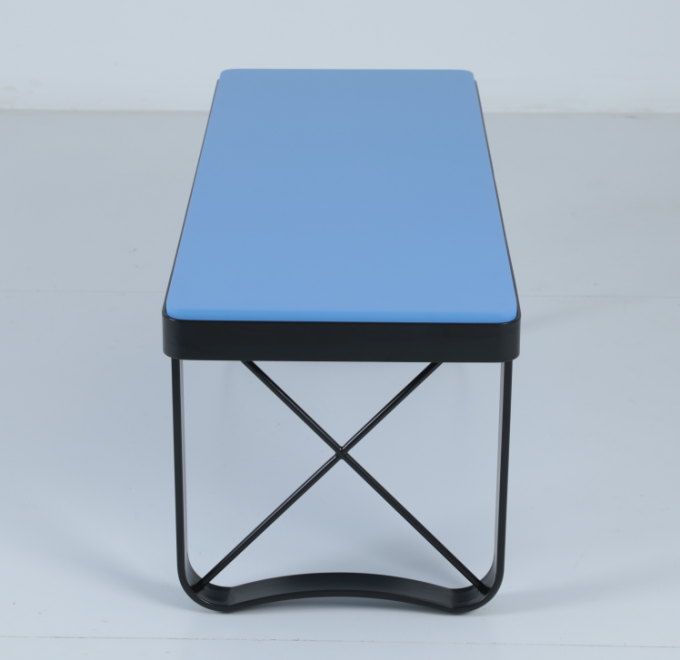 Benjamin bleu haut carré Petite table basse métallique de style moderne 0