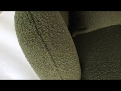 Fauteuil d'appoint moderne en tissu vert ours en peluche