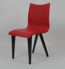 Lxury Upholstery Nordic Restaurant Leather Dining Chair Metal Red