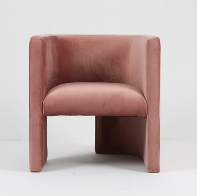 acheter Conception moderne tapissée par chaise rose de luxe de salon de loisirs de velours fabrication en ligne