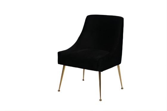 acheter Chaises noires de salle à manger de dos de meubles de velours les hautes ont tapissé fabrication en ligne