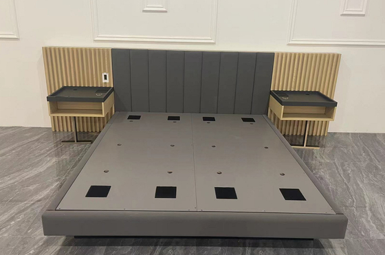 acheter La chambre à coucher en bois solide faite sur commande de meubles d'hospitalité de chêne place la conception de luxe fabrication en ligne