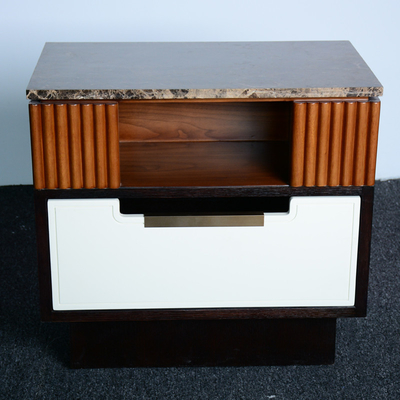 acheter Meubles de chambre à coucher de table de chevet de table de chevet de dessus de marbre de style américain fabrication en ligne