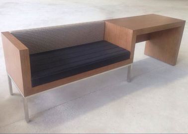 acheter Unité en bois de bureau d'hôtel avec le banc de bagage, unité de bureau de cadre en métal fabrication en ligne