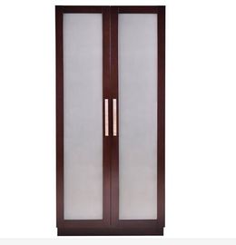 acheter Garde-robe en bois de chambre d'hôtel de 2 portes avec des tiroirs à l'intérieur, placage de noix fabrication en ligne