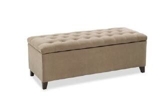 acheter Banc d'Ottoman de chambre à coucher de tissu de Tuffted, longue banquette de stockage de chambre à coucher fabrication en ligne