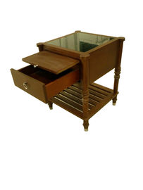 acheter 1 bois supérieur de noix de tables de chevet d'hôtel de pierre de tiroir pour le salon fabrication en ligne
