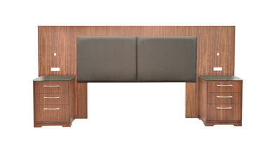 acheter Têtes de lit modernes de style d'hôtel de grand lit de vinyle entièrement finies pour des meubles de chambre à coucher fabrication en ligne