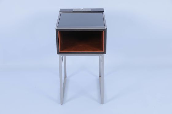 acheter Tables de chevet d'hôtel moderne en bois massif en acier inoxydable fabrication en ligne