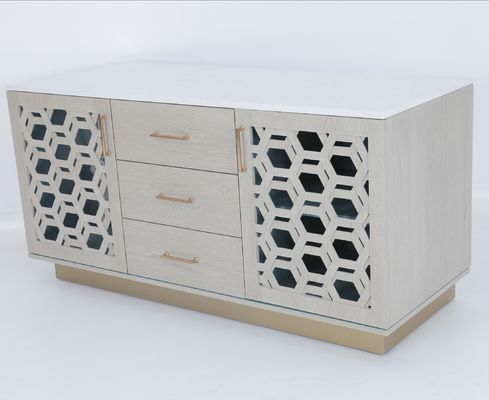 acheter Luxe personnalisé en bois de chêne peint en bleu Finition à l'intérieur Commodore avec des jambes en laiton métallique fabrication en ligne